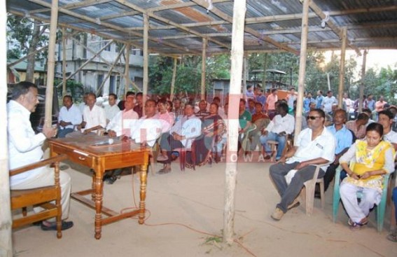 Political Drama : Surajit Dutta sat with his followers to bring revolution in Tripura 
